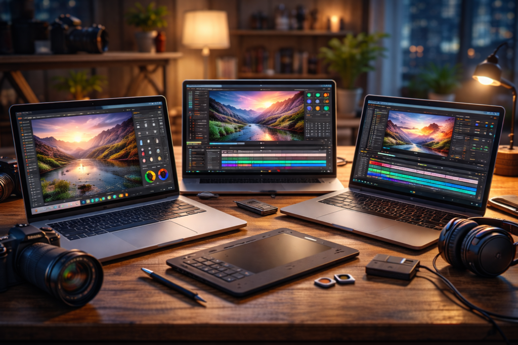 Laptopuri pentru creatori în 2026 Editare fotovideo
