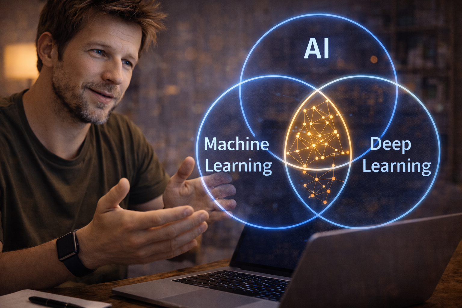 Diferența dintre AI machine learning și deep learning